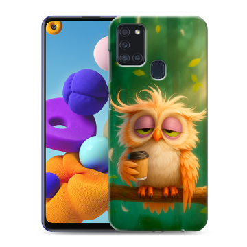 Силиконовый чехол на Samsung Galaxy A21s с принтом сова