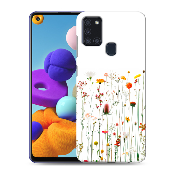 Силиконовый чехол на Samsung Galaxy A21s с принтом цветы Силиконовый чехол на Samsung Galaxy A21s с принтом цветы