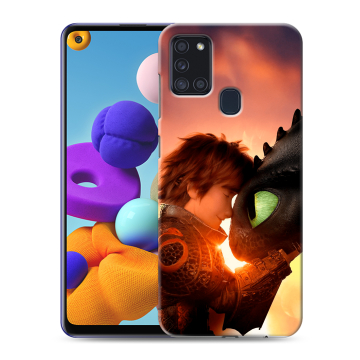 Силиконовый чехол на Samsung Galaxy A21s с принтом Как приручить дракона Силиконовый чехол на Samsung Galaxy A21s с принтом Как приручить дракона