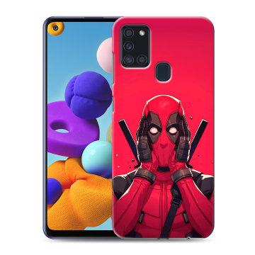 Силиконовый чехол на Samsung Galaxy A21s с принтом Дедпул Deadpool Силиконовый чехол на Samsung Galaxy A21s с принтом Дедпул Deadpool