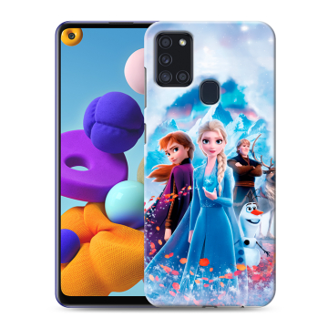 Силиконовый чехол на Samsung Galaxy A21s с принтом Холодное сердце Frozen