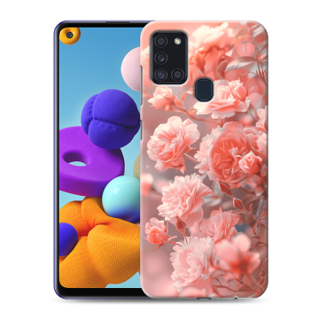Силиконовый чехол на Samsung Galaxy A21s с принтом Розы цветы Силиконовый чехол на Samsung Galaxy A21s с принтом Розы цветы