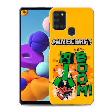 Силиконовый чехол на Samsung Galaxy A21s с принтом Майнкрафт Minecraft Силиконовый чехол на Samsung Galaxy A21s с принтом Майнкрафт Minecraft