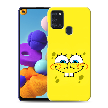 Силиконовый чехол на Samsung Galaxy A21s с принтом спанчбоб спанч боб Силиконовый чехол на Samsung Galaxy A21s с принтом спанчбоб спанч боб