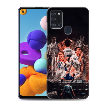 Силиконовый чехол на Samsung Galaxy A21s с принтом Реал Роналдо Real Ronaldo