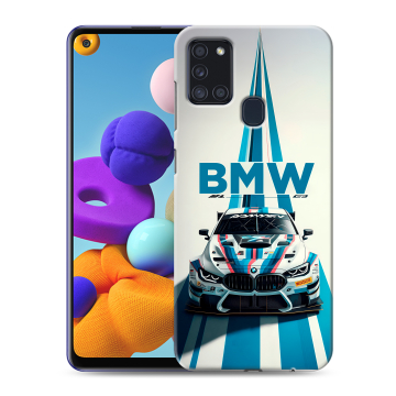 Силиконовый чехол на Samsung Galaxy A21s с принтом БМВ BMW Силиконовый чехол на Samsung Galaxy A21s с принтом БМВ BMW