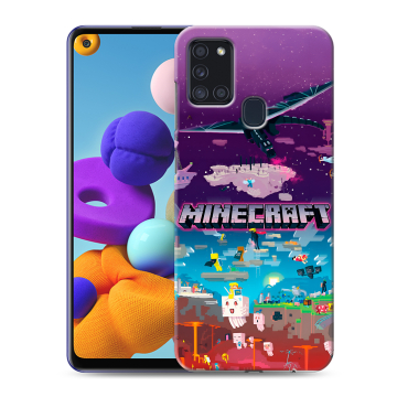 Силиконовый чехол на Samsung Galaxy A21s с принтом Майнкрафт Minecraft Силиконовый чехол на Samsung Galaxy A21s с принтом Майнкрафт Minecraft