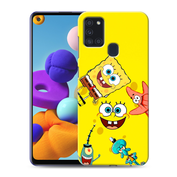 Силиконовый чехол на Samsung Galaxy A21s с принтом Спанч боб Спанчбоб Силиконовый чехол на Samsung Galaxy A21s с принтом Спанч боб Спанчбоб