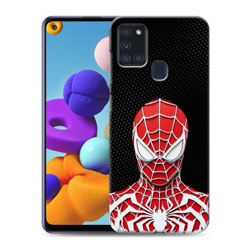 Силиконовый чехол на Samsung Galaxy A21s с принтом человек паук spiderman Силиконовый чехол на Samsung Galaxy A21s с принтом человек паук spiderman