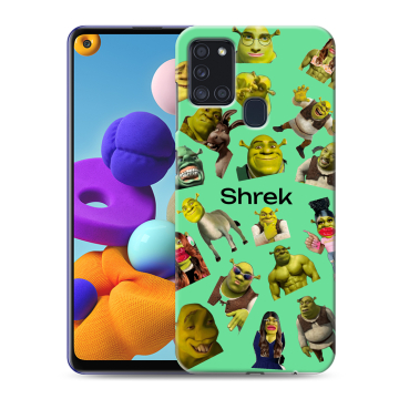 Силиконовый чехол на Samsung Galaxy A21s с принтом Шрек Shrek Силиконовый чехол на Samsung Galaxy A21s с принтом Шрек Shrek