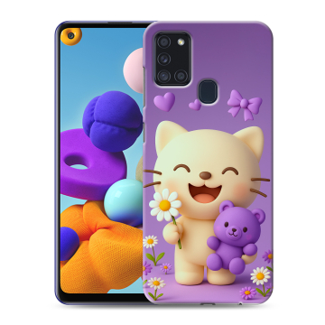 Силиконовый чехол на Samsung Galaxy A21s с принтом для девочек Силиконовый чехол на Samsung Galaxy A21s с принтом для девочек