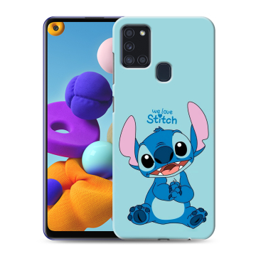 Силиконовый чехол на Samsung Galaxy A21s с принтом Лило и Стич