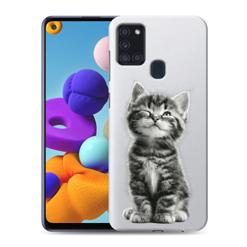 Силиконовый чехол на Samsung Galaxy A21s с принтом Котенок Силиконовый чехол на Samsung Galaxy A21s с принтом Котенок