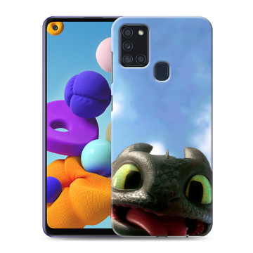 Силиконовый чехол на Samsung Galaxy A21s с принтом Как приручить дракона Силиконовый чехол на Samsung Galaxy A21s с принтом Как приручить дракона