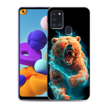 Силиконовый чехол на Samsung Galaxy A21s с принтом Медведь Силиконовый чехол на Samsung Galaxy A21s с принтом Медведь
