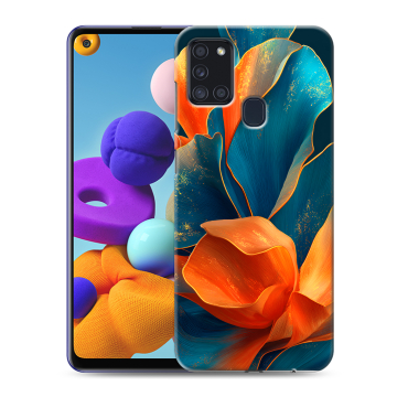 Силиконовый чехол на Samsung Galaxy A21s с принтом Цветы Силиконовый чехол на Samsung Galaxy A21s с принтом Цветы