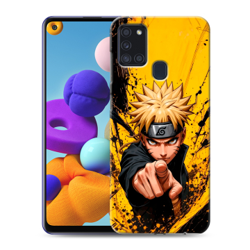 Силиконовый чехол на Samsung Galaxy A21s с принтом Naruto Наруто