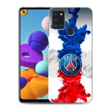 Силиконовый чехол на Samsung Galaxy A21s с принтом PSG ПСЖ Силиконовый чехол на Samsung Galaxy A21s с принтом PSG ПСЖ