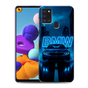 Силиконовый чехол на Samsung Galaxy A21s с принтом BMW БМВ