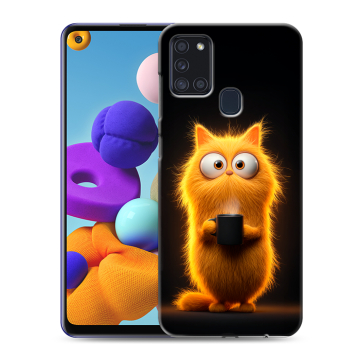 Силиконовый чехол на Samsung Galaxy A21s с принтом Смешной кот Силиконовый чехол на Samsung Galaxy A21s с принтом Смешной кот