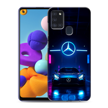 Силиконовый чехол на Samsung Galaxy A21s с принтом Mercedes Мерседес