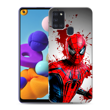 Силиконовый чехол на Samsung Galaxy A21s с принтом Spiderman Человек паук Силиконовый чехол на Samsung Galaxy A21s с принтом Spiderman Человек паук