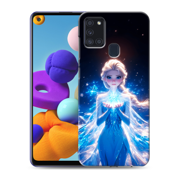 Силиконовый чехол на Samsung Galaxy A21s с принтом Холодное сердце Frozen