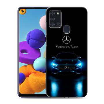 Силиконовый чехол на Samsung Galaxy A21s с принтом Mercedes Мерседес