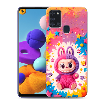Силиконовый чехол на Samsung Galaxy A21s с принтом Labubu Лабубу