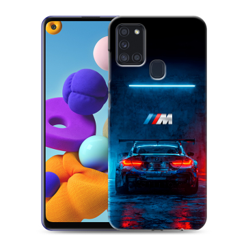 Силиконовый чехол на Samsung Galaxy A21s с принтом BMW БМВ