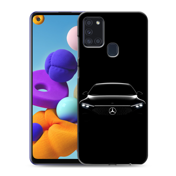 Силиконовый чехол на Samsung Galaxy A21s с принтом Mercedes Мерседес