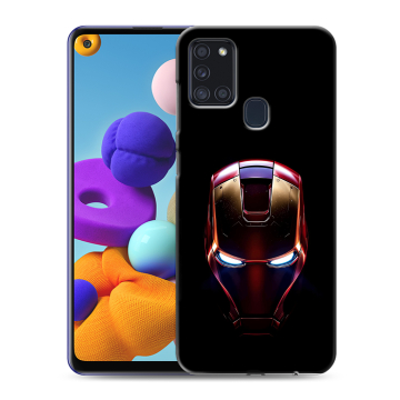 Силиконовый чехол на Samsung Galaxy A21s с принтом IronMan Железный человек