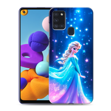 Силиконовый чехол на Samsung Galaxy A21s с принтом Холодное сердце Frozen