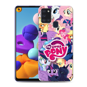 Силиконовый чехол на Samsung Galaxy A21s с принтом My little pony Дружба чудо Силиконовый чехол на Samsung Galaxy A21s с принтом My little pony Дружба чудо