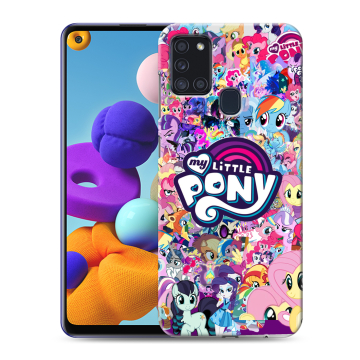 Силиконовый чехол на Samsung Galaxy A21s с принтом My little pony Дружба чудо