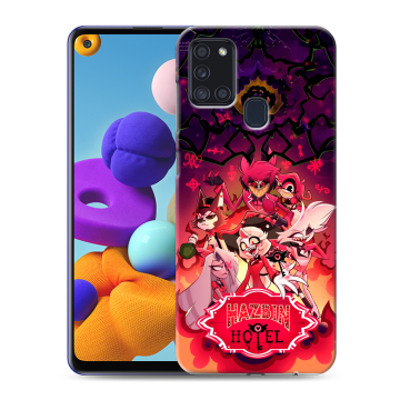 Силиконовый чехол на Samsung Galaxy A21s с принтом Hazbin Hotel Отель Хазбин