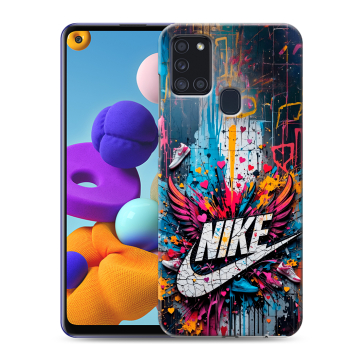 Силиконовый чехол на Samsung Galaxy A21s с принтом Nike Найк Силиконовый чехол на Samsung Galaxy A21s с принтом Nike Найк