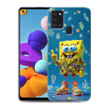 Силиконовый чехол на Samsung Galaxy A21s с принтом Спанч боб Спанчбоб Силиконовый чехол на Samsung Galaxy A21s с принтом Спанч боб Спанчбоб