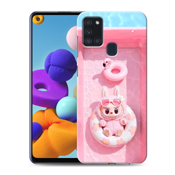 Силиконовый чехол на Samsung Galaxy A21s с принтом Labubu Лабубу