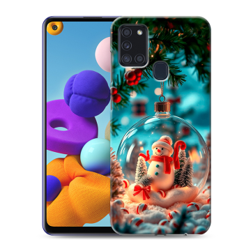 Силиконовый чехол на Samsung Galaxy A21s с принтом Новый год Силиконовый чехол на Samsung Galaxy A21s с принтом Новый год