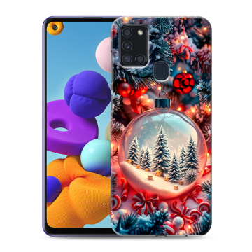 Силиконовый чехол на Samsung Galaxy A21s с принтом Новый год Силиконовый чехол на Samsung Galaxy A21s с принтом Новый год