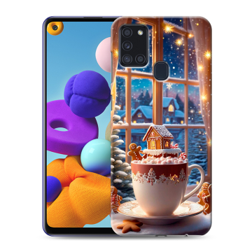 Силиконовый чехол на Samsung Galaxy A21s с принтом Новый год Силиконовый чехол на Samsung Galaxy A21s с принтом Новый год