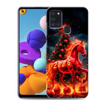 Силиконовый чехол на Samsung Galaxy A21s с принтом Новый год Силиконовый чехол на Samsung Galaxy A21s с принтом Новый год