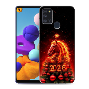 Силиконовый чехол на Samsung Galaxy A21s с принтом Новый год Силиконовый чехол на Samsung Galaxy A21s с принтом Новый год