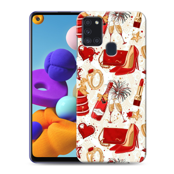 Силиконовый чехол на Samsung Galaxy A21s с принтом Новый год Силиконовый чехол на Samsung Galaxy A21s с принтом Новый год