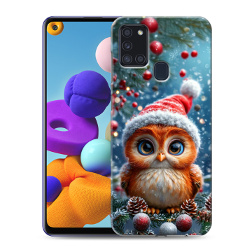 Силиконовый чехол на Samsung Galaxy A21s с принтом Новый год Силиконовый чехол на Samsung Galaxy A21s с принтом Новый год