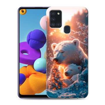 Силиконовый чехол на Samsung Galaxy A21s с принтом Новый год Силиконовый чехол на Samsung Galaxy A21s с принтом Новый год