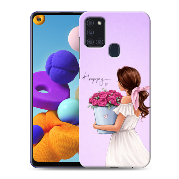 Силиконовый чехол на Samsung Galaxy A21s с принтом женский Силиконовый чехол на Samsung Galaxy A21s с принтом женский