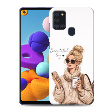 Силиконовый чехол на Samsung Galaxy A21s с принтом женский