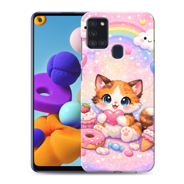Силиконовый чехол на Samsung Galaxy A21s с принтом для девочек